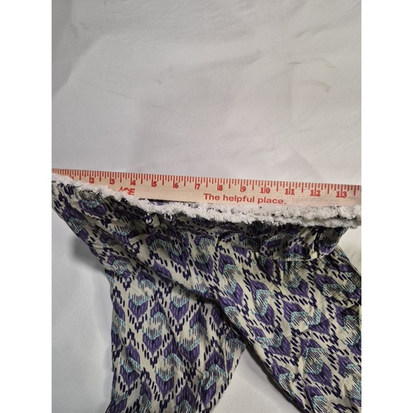 ZARA Patterned Purple and Blue Drawstring/elastic Pants Girl's Size 12-14 - Picture 12 of 14